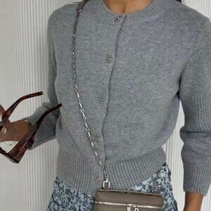 Chanel gray Cardigan Size 38